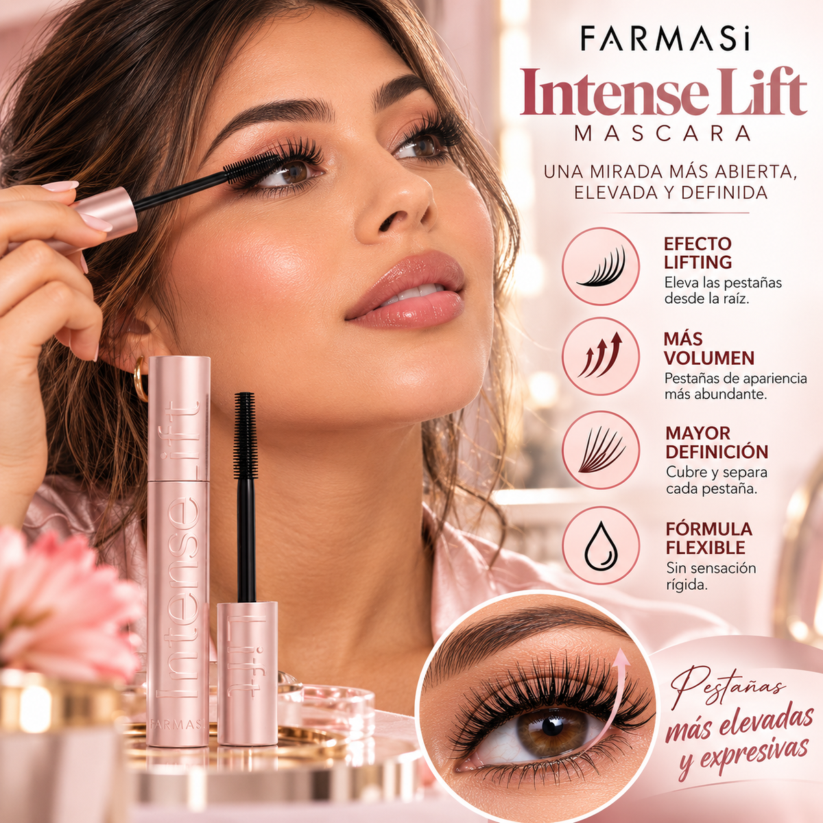 Farmasi Intense Lift Mascara – Efecto Lifting, Volumen y Definición
