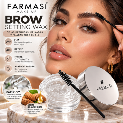 Farmasi Brow Setting Wax – Cera Fijadora de Cejas con Capixyl™ y Aceite de Almendras