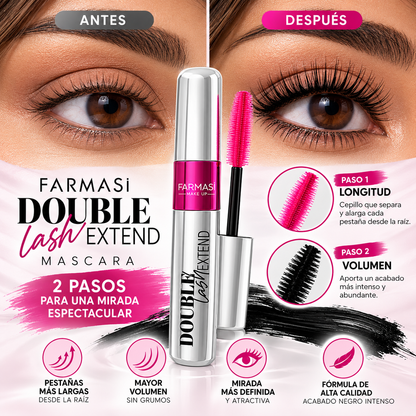 Farmasi Double Lash Extend Mascara – Longitud y Volumen en 2 Pasos