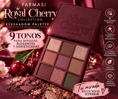 Farmasi Royal Cherry Eyeshadow Palette – 9 Sombras para Looks Elegantes y Sofisticados