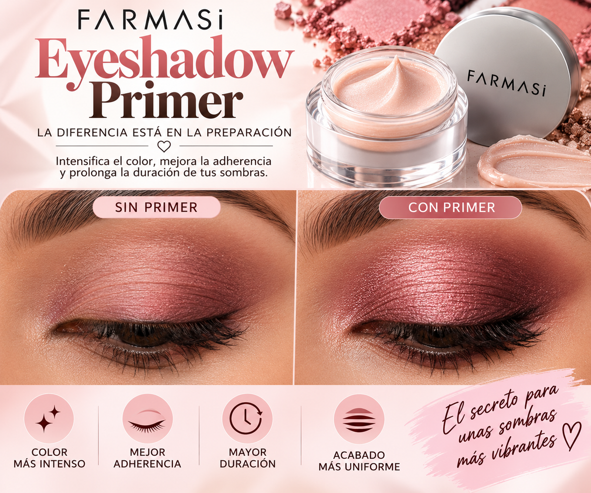 Farmasi Eyeshadow Primer – Base para Sombras de Mayor Intensidad y Duración