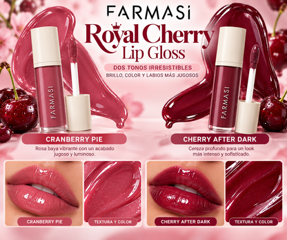 Farmasi Royal Cherry Lip Gloss – Brillo Jugoso y Tonos Cereza Elegantes