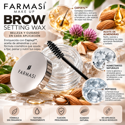 Farmasi Brow Setting Wax – Cera Fijadora de Cejas con Capixyl™ y Aceite de Almendras