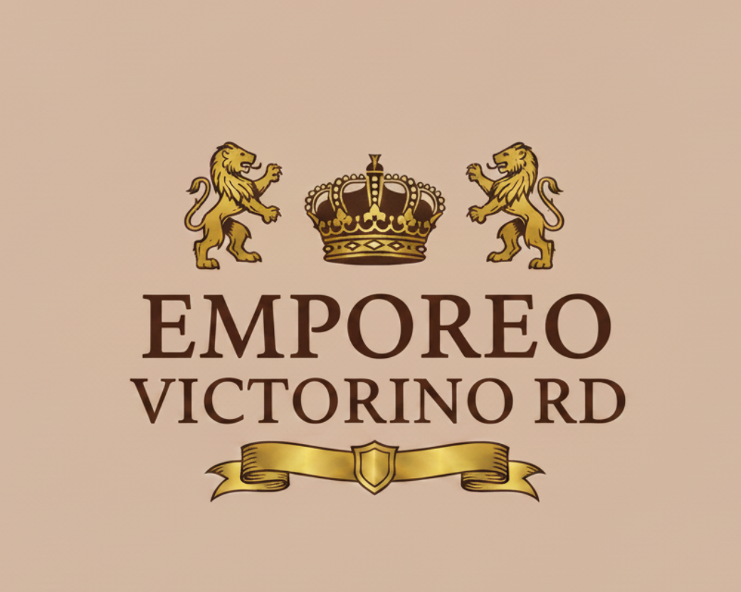 Logo Emporeo VictorinoRD letras marrón