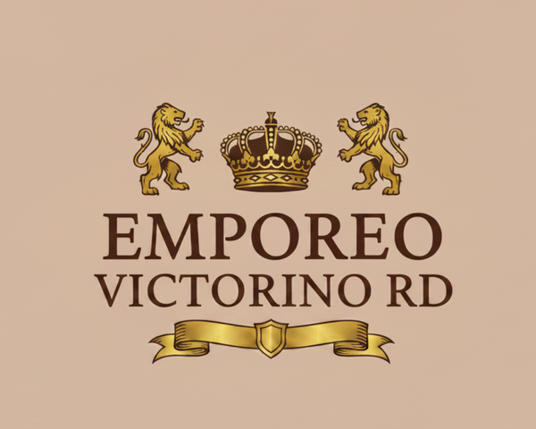 Logo Emporeo VictorinoRD letras marrón